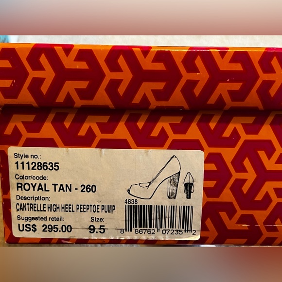 Tory Burch peep toe leather heels - Picture 5 of 5